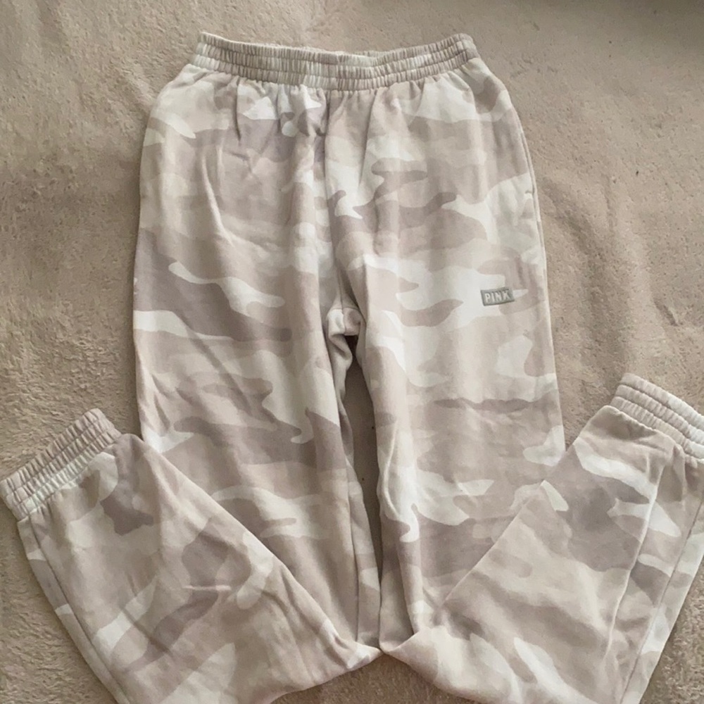 cream camouflage sweatpants